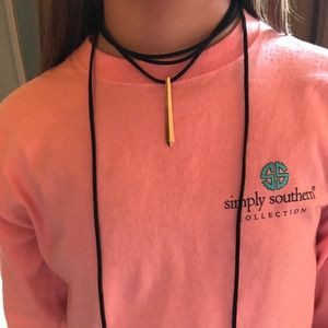 Wrapping Suede Black necklace.